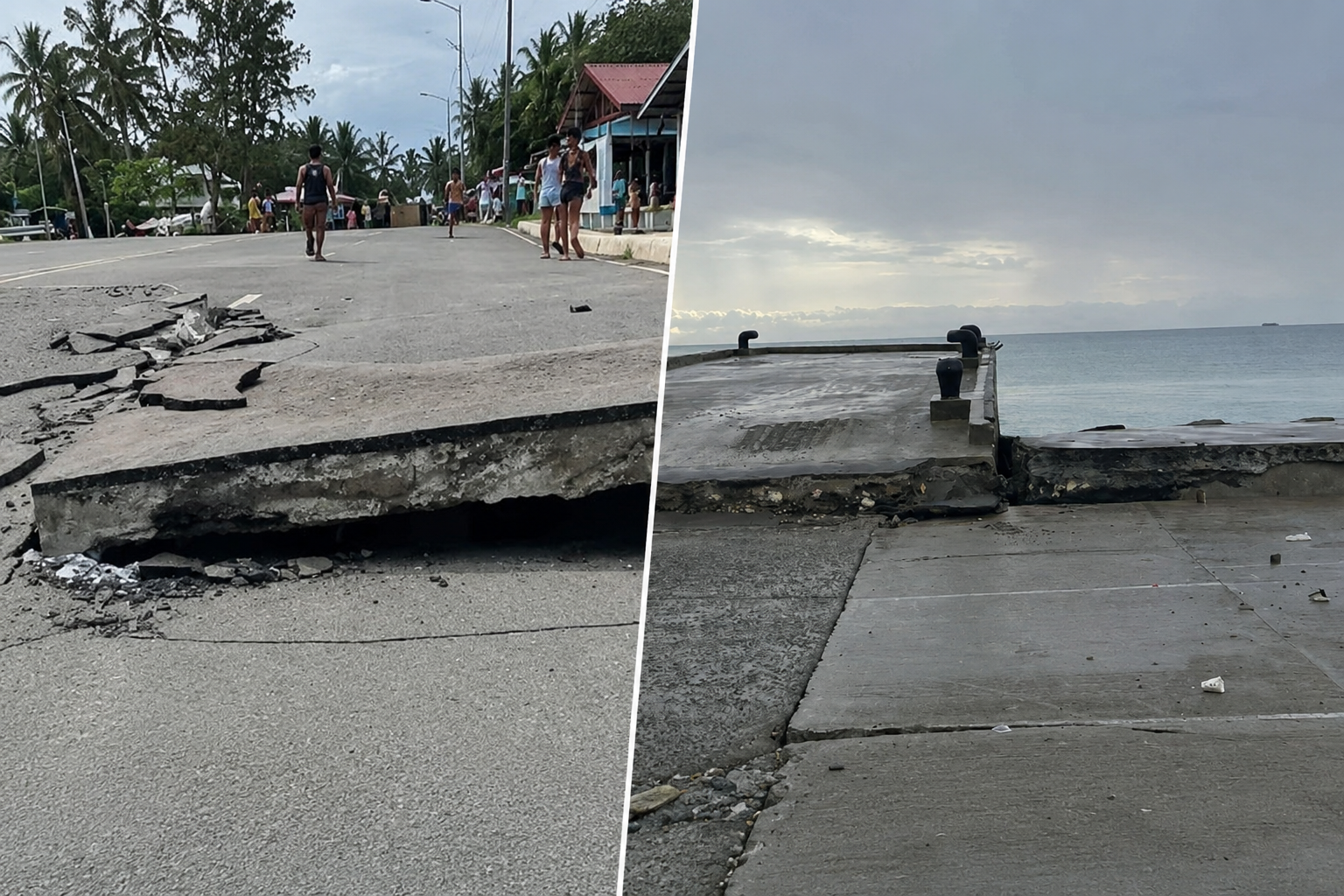 Damaged coastal infrastructure